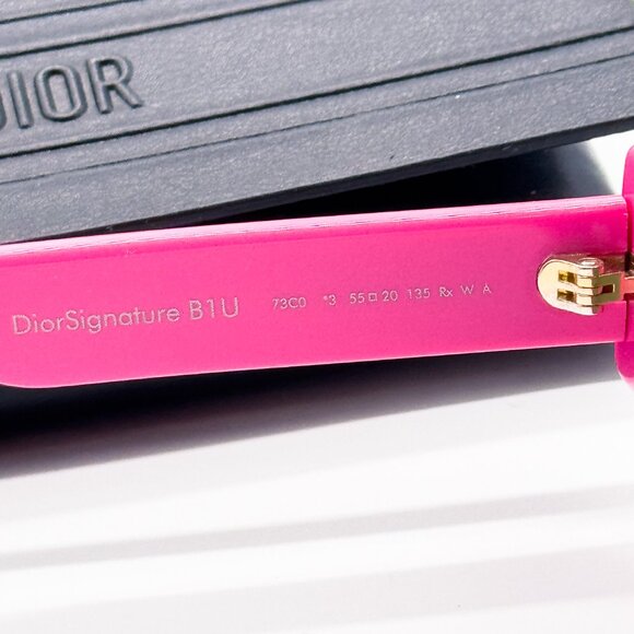NEW DIORSIGNATURE B1U 73C0 PINK GEOMETRIC WOMEN SUNGLASSES DIOR SIGNATURE 73C - Picture 10 of 12